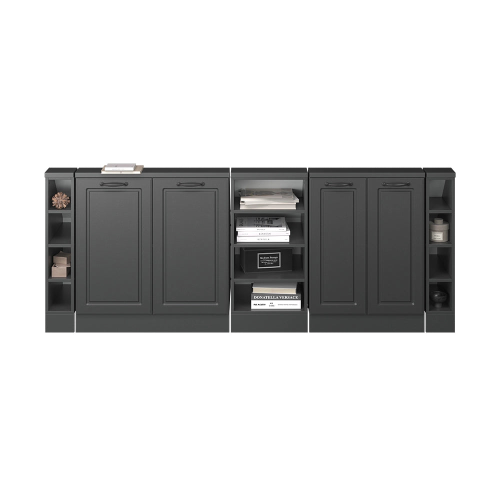 Set di mobili sottotetto Rion Antracite rustico/Antracite Set di 5 Vicco