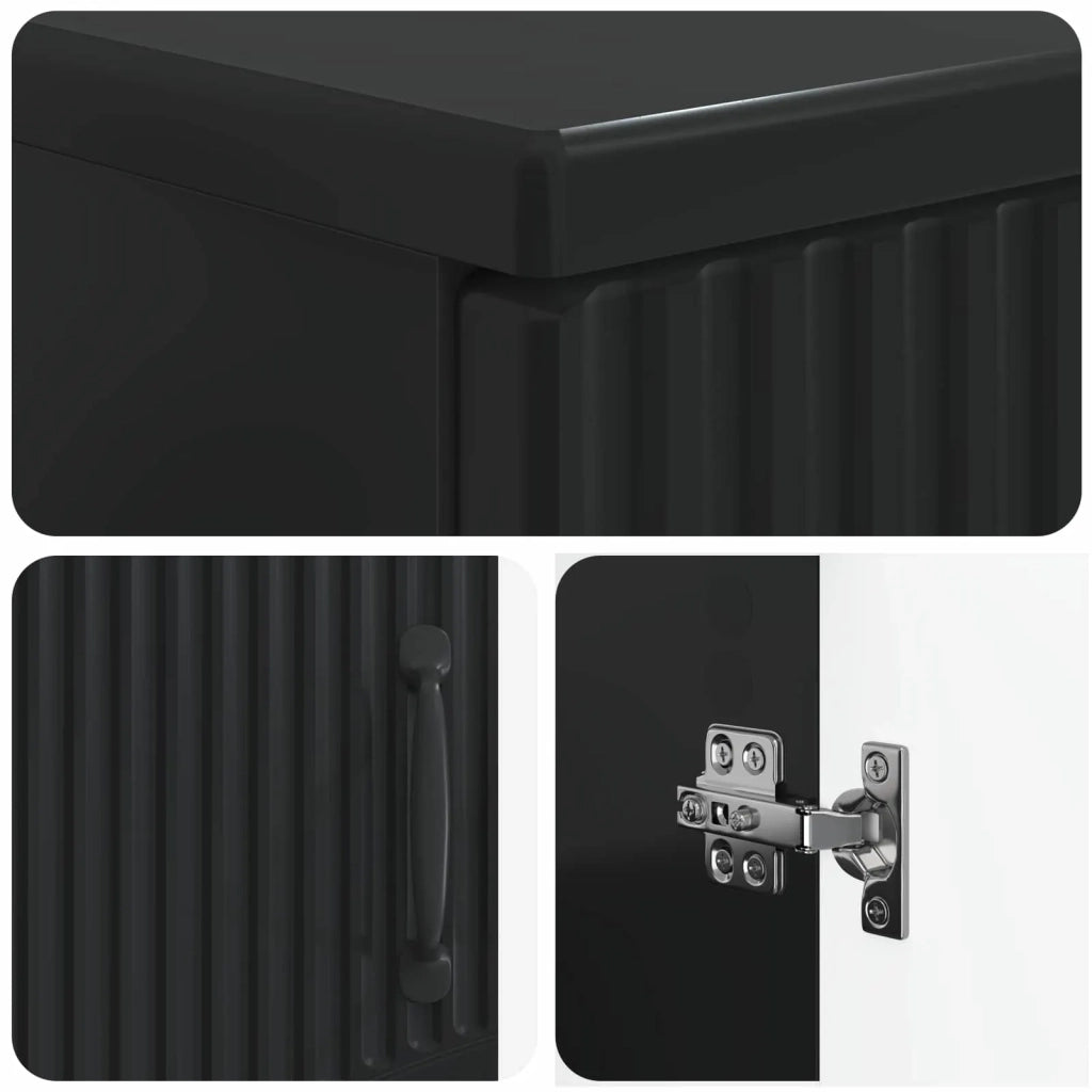 Set di Armadi da Bagno da 2 Pezzi HOORN Nero 3417631