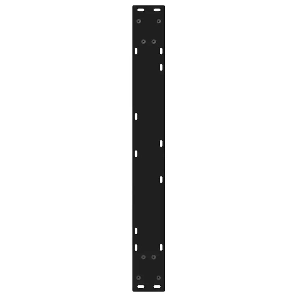 Gambe per tavolo da pranzo 2 pz nere 80x(72-73,3) cm in acciaio 4012728
