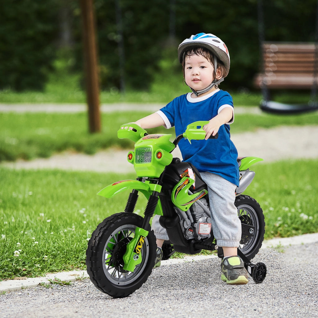 Moto Elettrica per Bambini ¨C Xylo ¨C 6V, Verde e Nero, 3-6 Anni