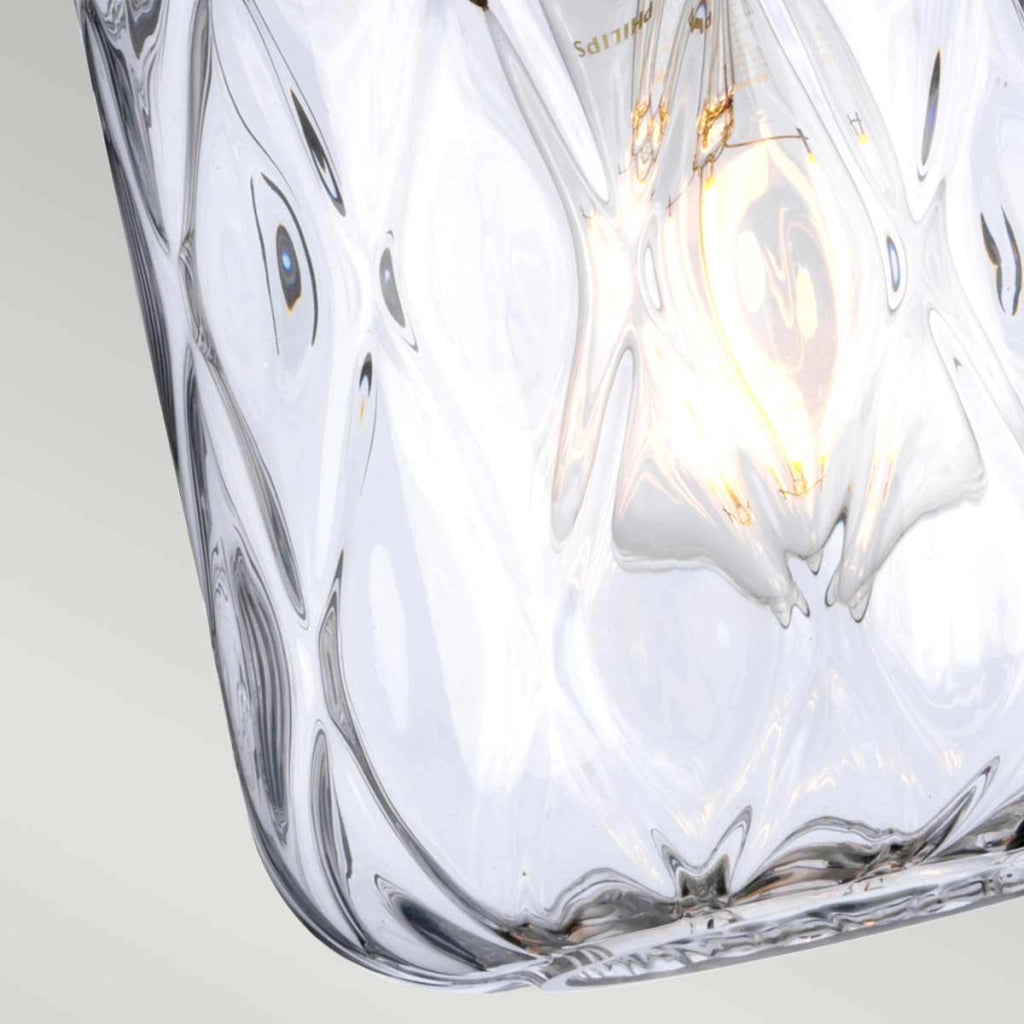 Lampada a sospensione Elstead Sola nichel vetro E27