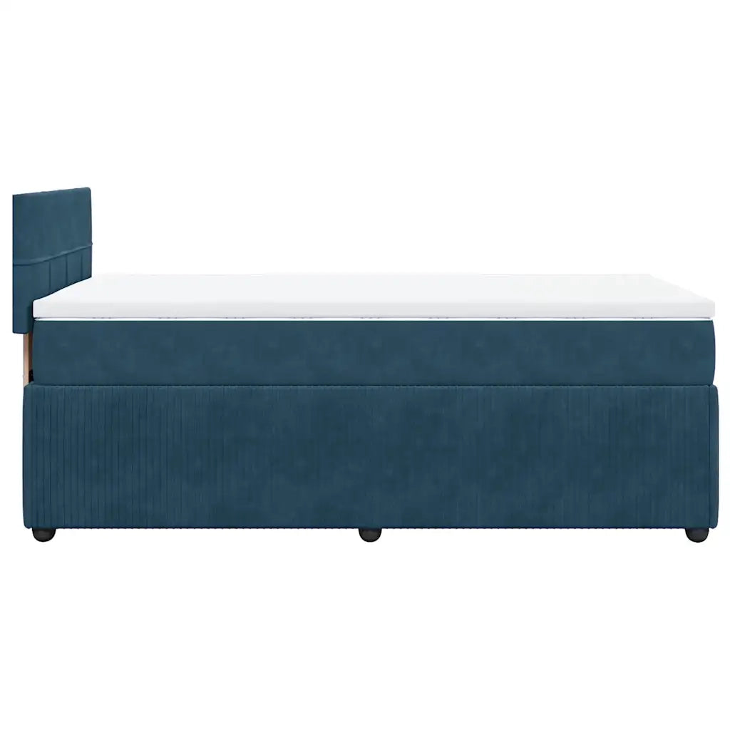 Giroletto a Molle con Materasso Blu 100x200 cm in Velluto 3289966
