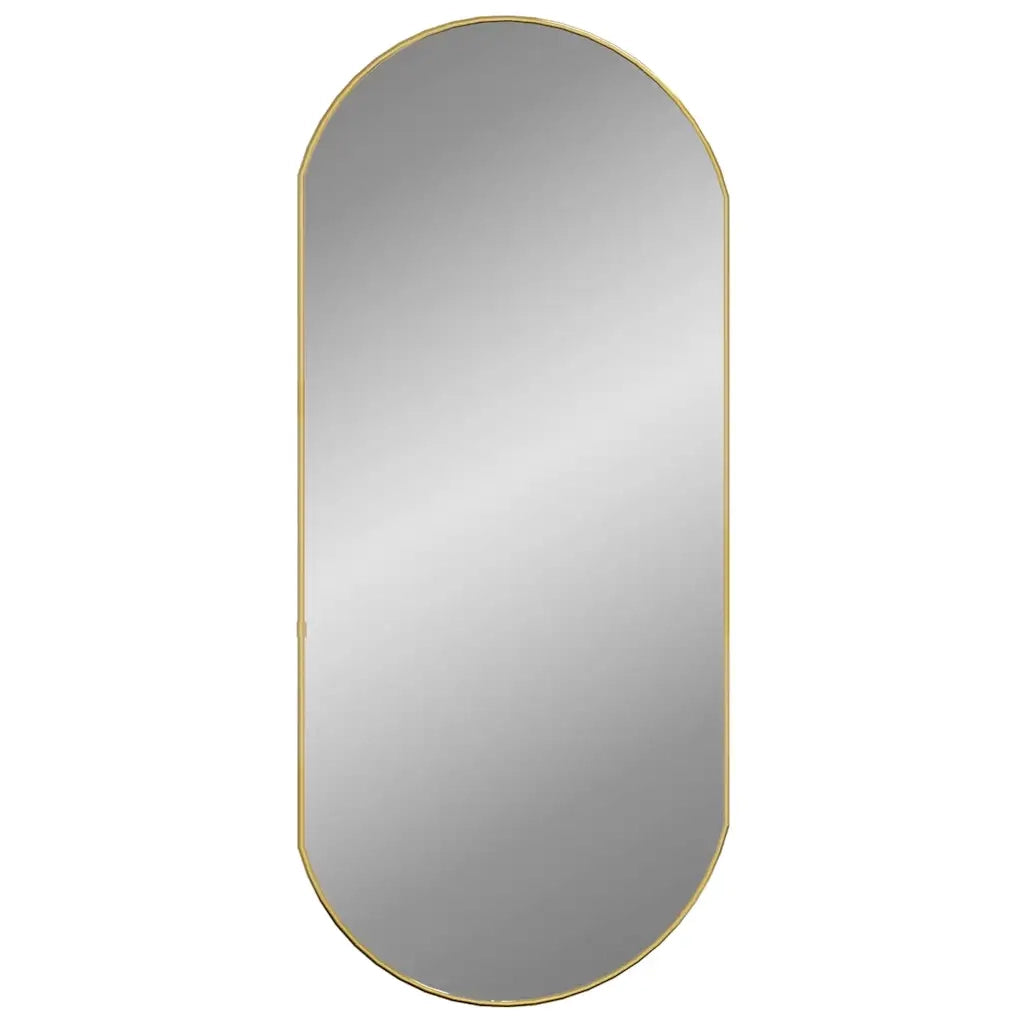 Specchio da Parete-Specchio a Muro-Specchio Decorativo Dorato 90x40 cm Ovale