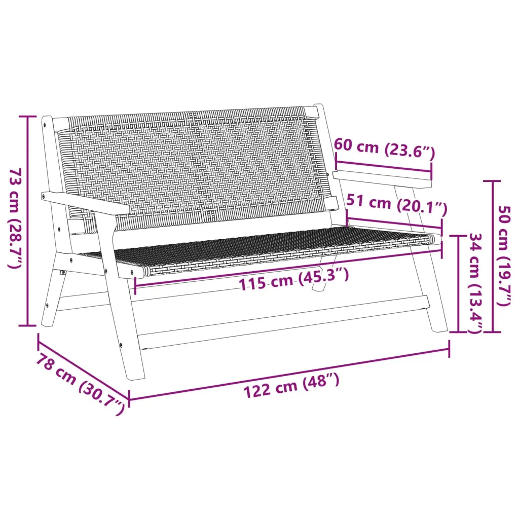Arredamento da Giardino Beige 122 x 78 x 73 cm 367821