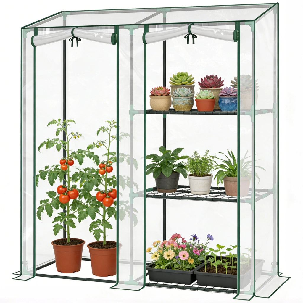Serra da Giardino 3 Livelli ¨C Zephmum ¨C PVC Antracite 200x100x200