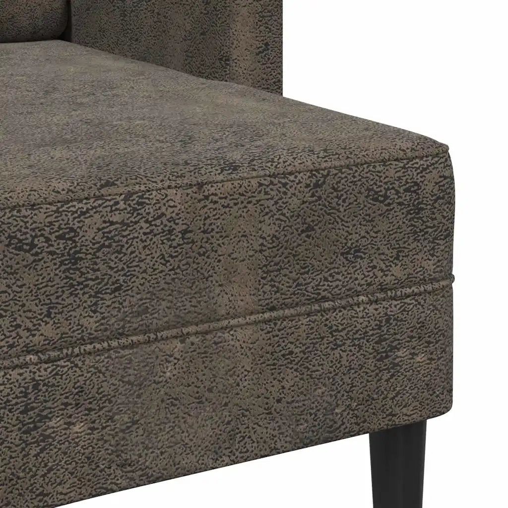 Divano 2 Posti con Chaise a L Grigio Scuro 125 cm in Similpelle 4107090