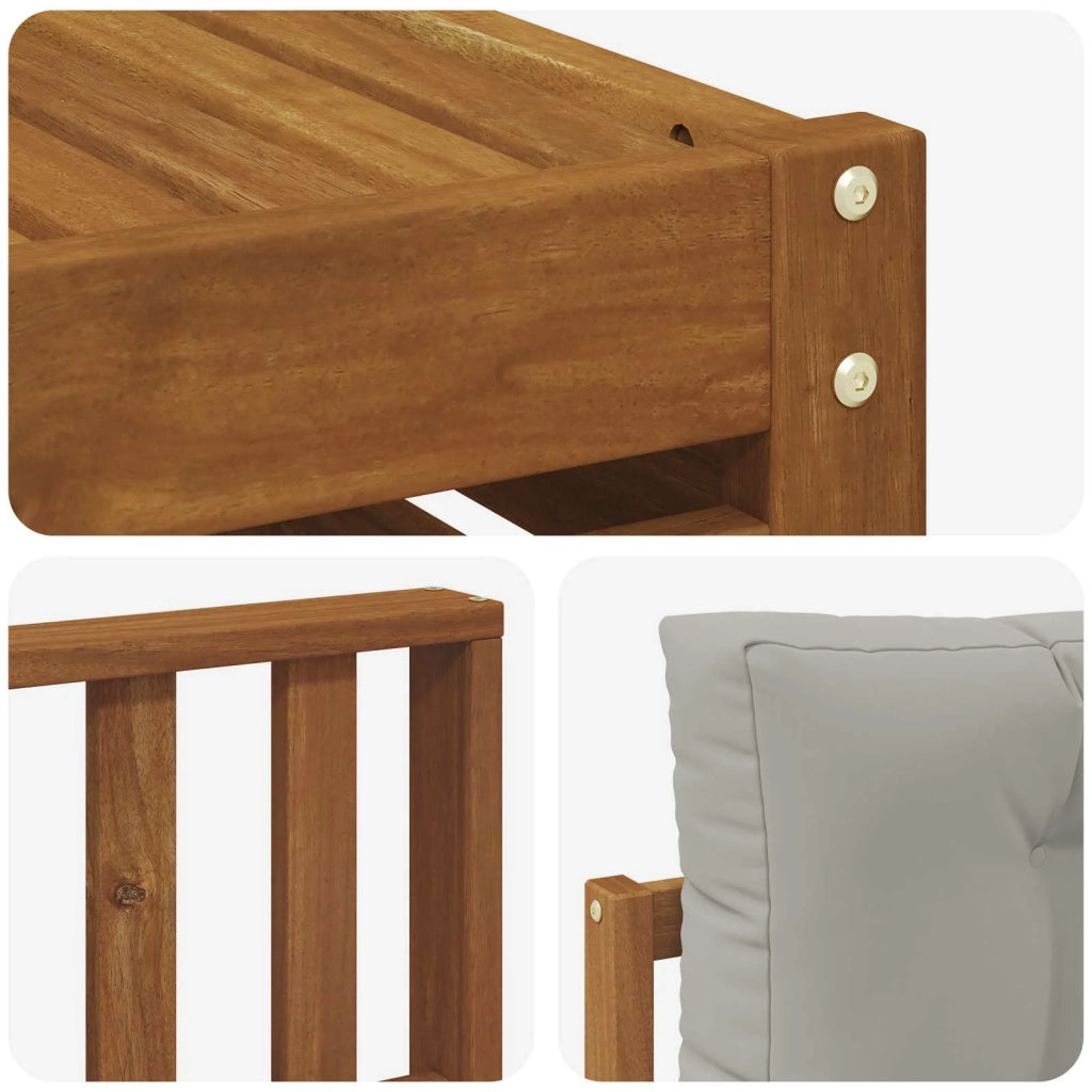 Set di divani da esterno 7 pcs Grigio Naturale e Chiaro 3373771