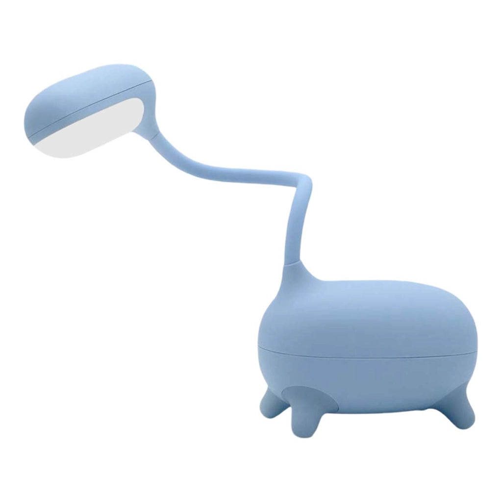 Lampada da Comodino per Bambini Design Giraffa Collo Pieghevole 360° Blu SINKI