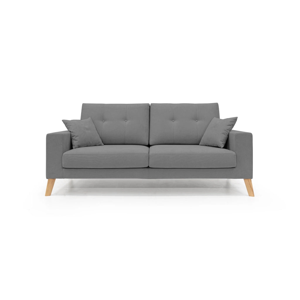 Danish Divano moderno in tessuto morbido impermeabile T02 206 cm grigio