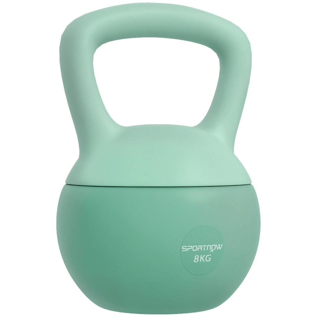 Kettlebell 8 kg ¨C Xylo ¨C Impugnatura Antiscivolo per Fitness Muscolare Cardio Verde