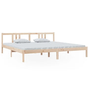 Letto matrimoniale | Letto per adulti | Giroletto senza Materasso in Legno Massello 200x200 cm