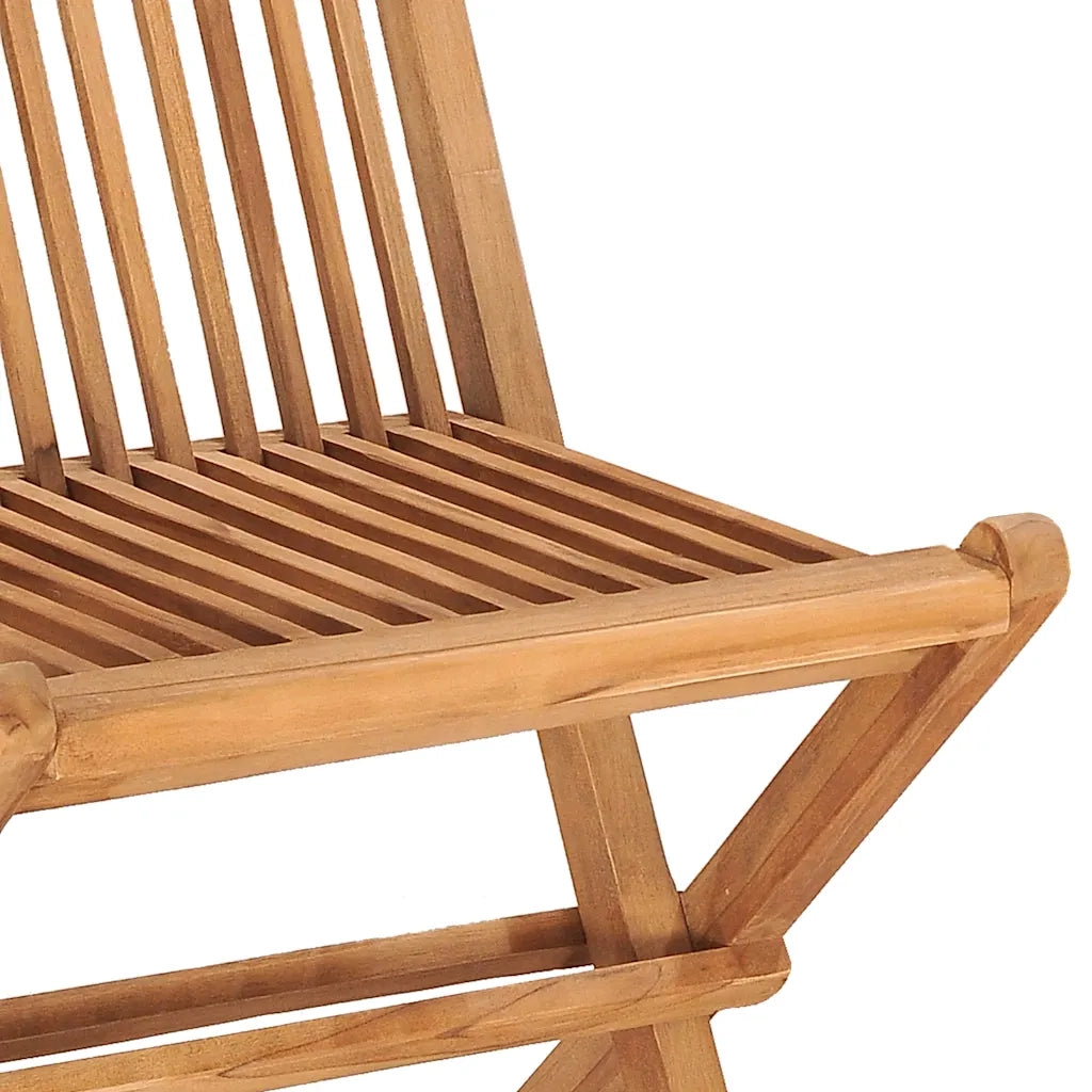 Set da Pranzo Giardino Pieghevole 3 pz Cuscino Massello di Teak 3063200
