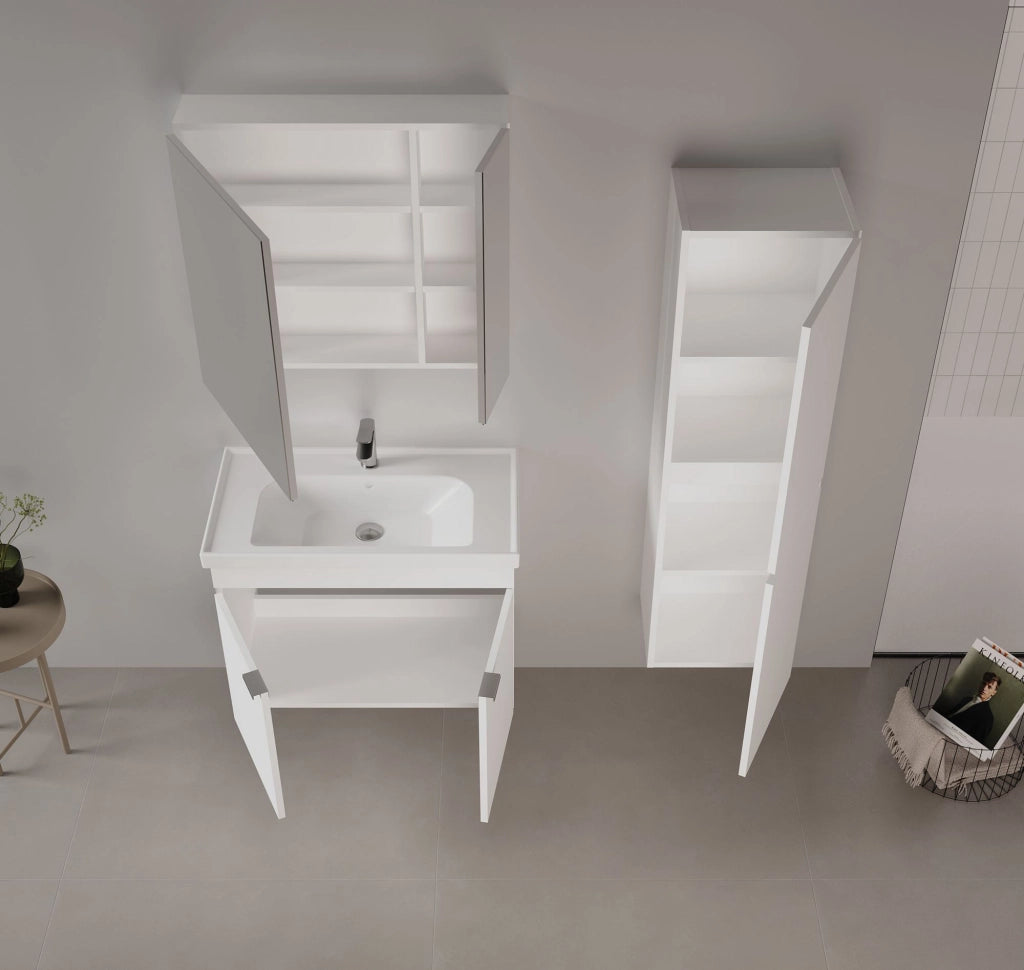 Mobile lavabo "Desna 80" - 80 x 45 x 58 cm - Bianco opaco