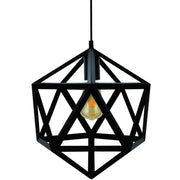Lampada a sospensione nera geometrica E27 Ø35 Polux