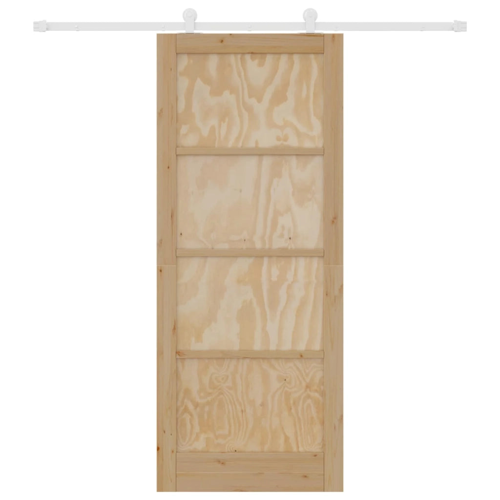 Porta scorrevole Naturale e Bianco 86 x 211 cm 3445484