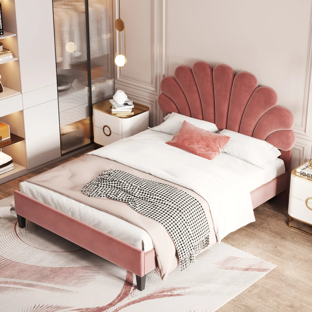 letto imbottito velluto rosso fagiolo 140 x 200 cm
