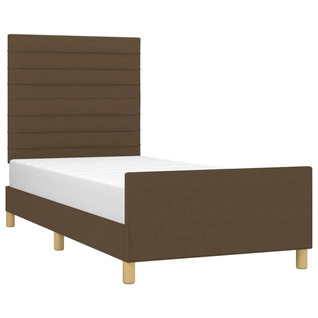 Giroletto senza Materasso Marrone Scuro 80x200 cm Tessuto