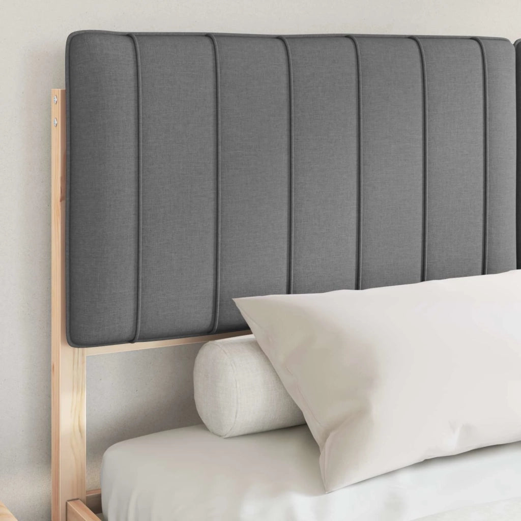 Letto con Testiera Rivestita-Struttura Letto con Testiera Grigio scuro 160 x 200 cm 112433