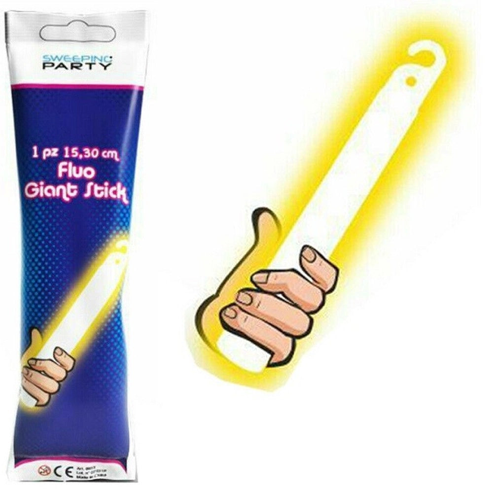 Trade Shop - Kit 6 Stick Giganti Luminosi Triplo Starlight Party Fluo Feste Fluorescenti -