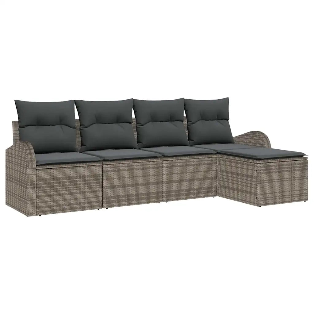 Set Divano da Giardino Grigio polyrattan 3345999
