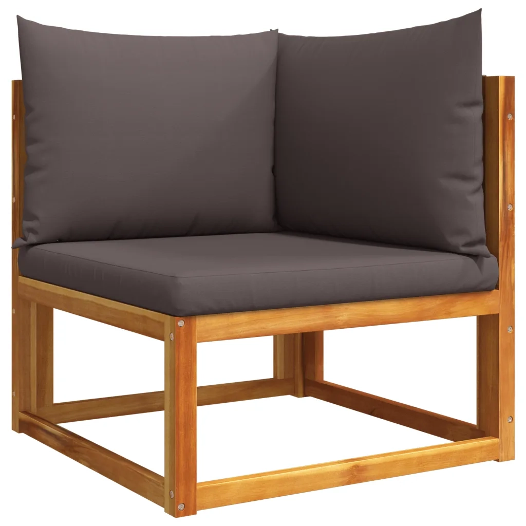 Set di divani da giardino 11 pz con cuscini in legno di acacia e corda 3278837