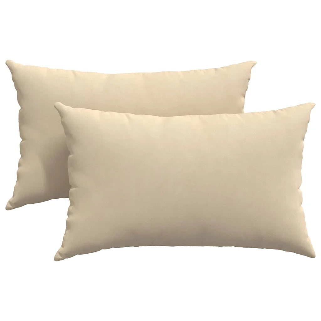 Cuscini da Divano 2 pcs Crema 50 x 30 cm Tessuto 42013643