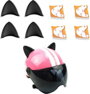 Accessori decorativi per casco - Set da 4, accessori divertenti per casco da bicicletta e sci - Nero.