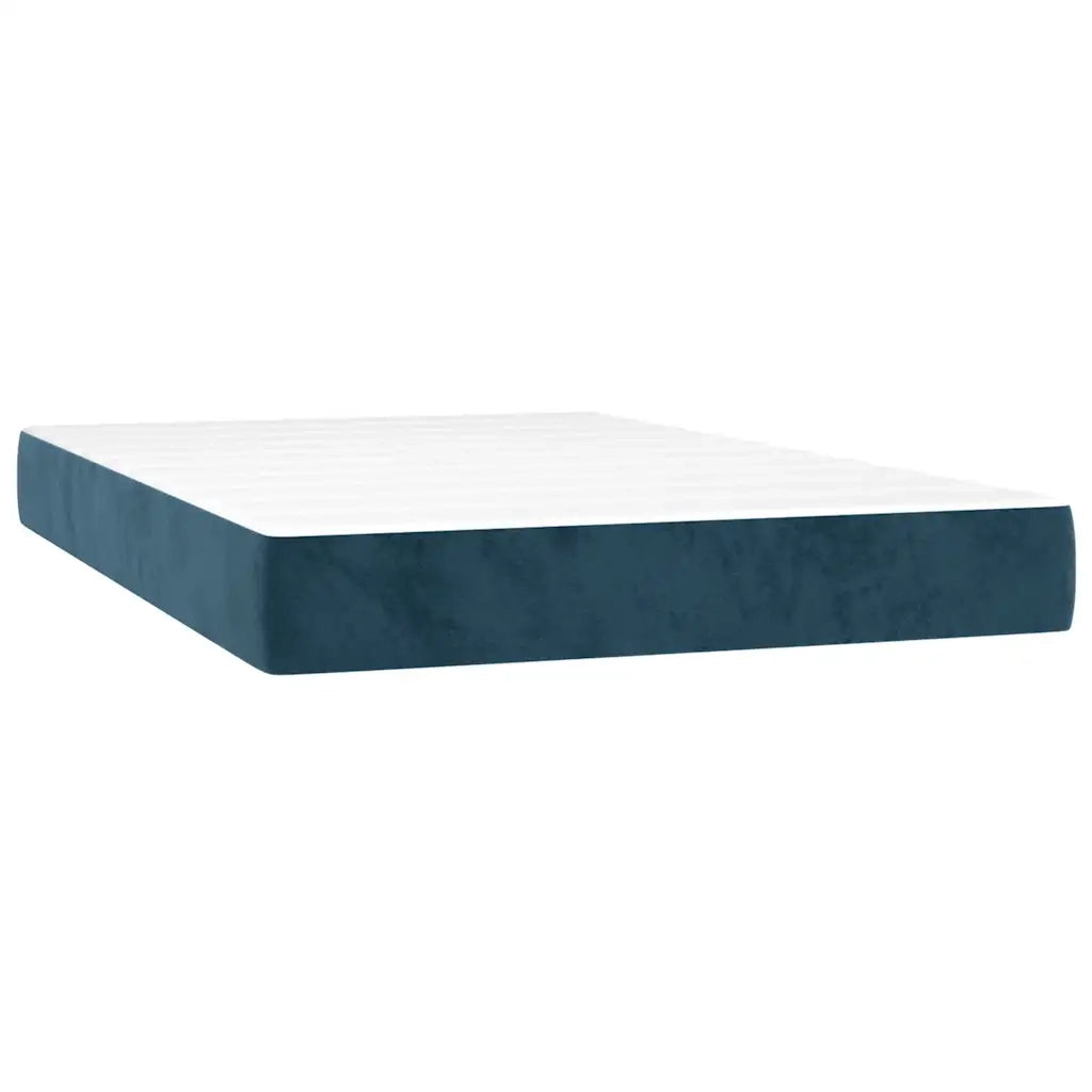 Letto a Molle con Materasso e LED Blu Scuro 120x200cm 3136237