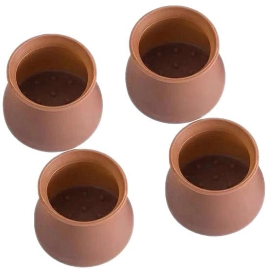 Coperture per gambe di tavolo in velluto, copritavola, protezioni, copritavolo per pavimenti in ceramica (32-38 mm), pavimenti in legno duro, marrone