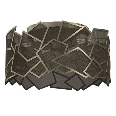 Plafoniera Luminex Camo rete oro titanio 3xE27 max 15W