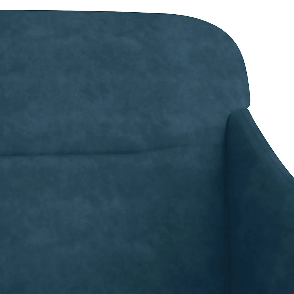 Panca-Sgabello Blu 110x76x80 cm in Velluto 366292