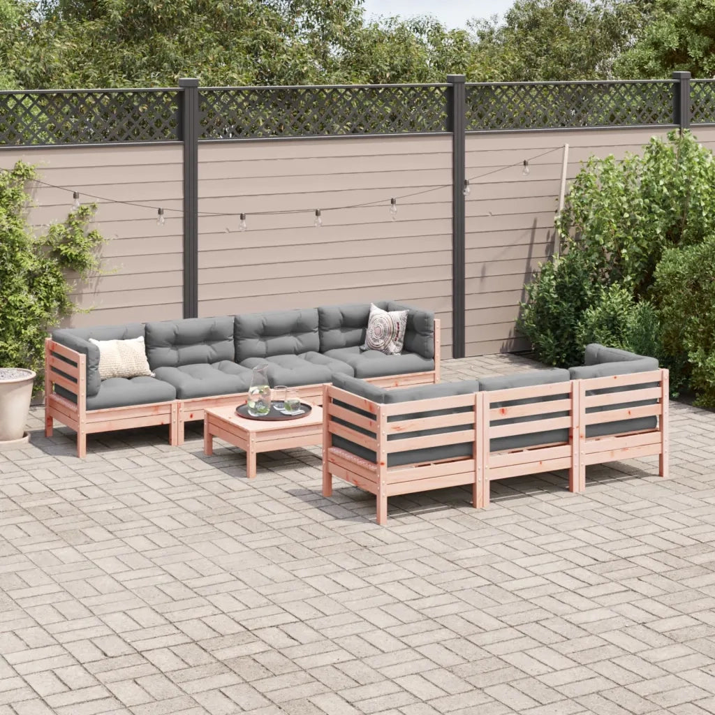 Set Divani da Giardino 8 pz con Cuscini Massello Abete Douglas 3299329