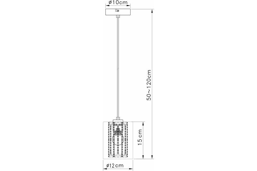 Lampada a sospensione cromata Tesh doppio vetro E14 40W Reality