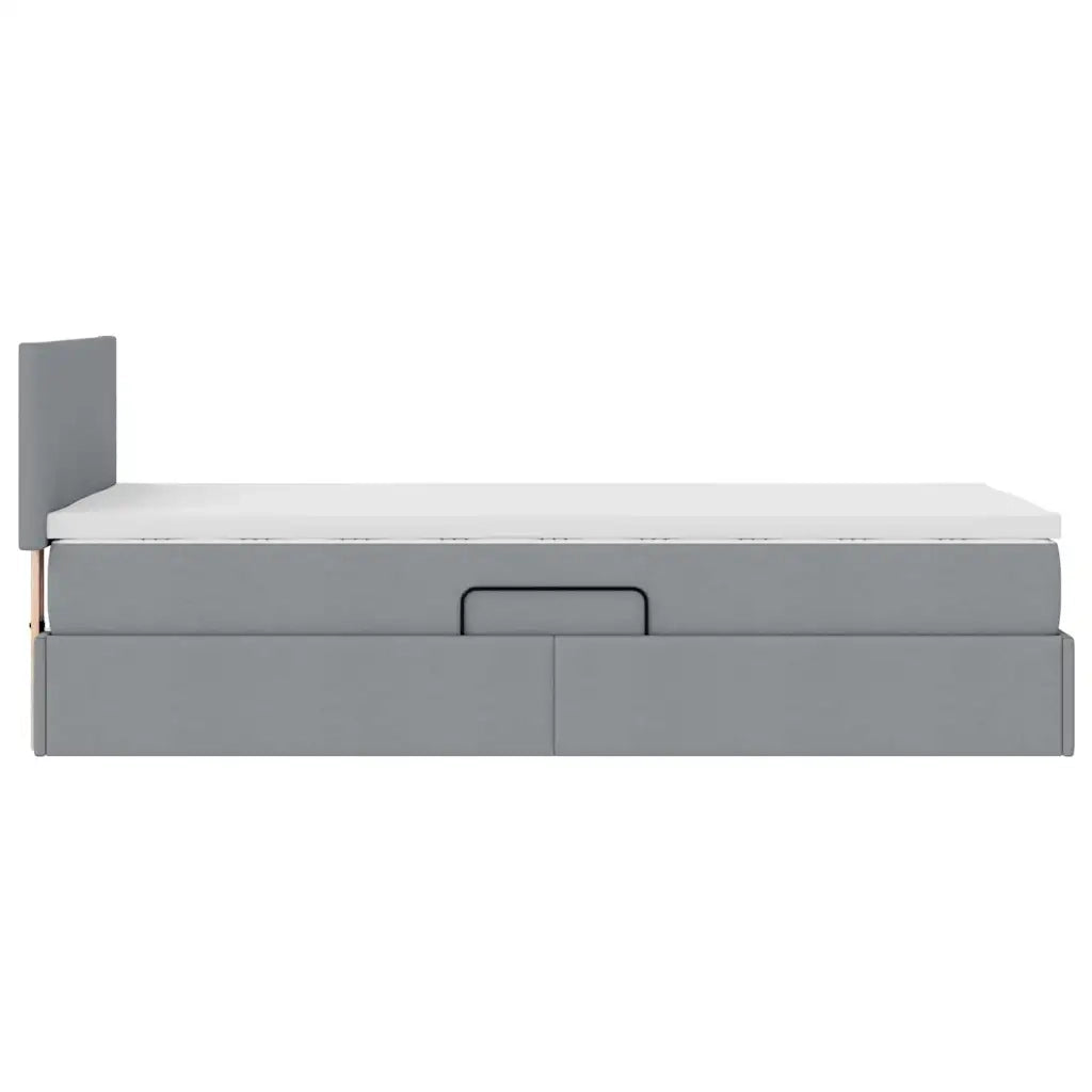 Letto con contenitore e materasso Grigio chiaro 100 x 200 cm 3370425