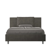 Letto Matrimoniale 160x210 cm con Rete e Contenitore Antea Grigio