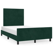 Letto matrimoniale | Letto per adulti | Giroletto senza Materasso Verde Scuro 120x190 cm Velluto