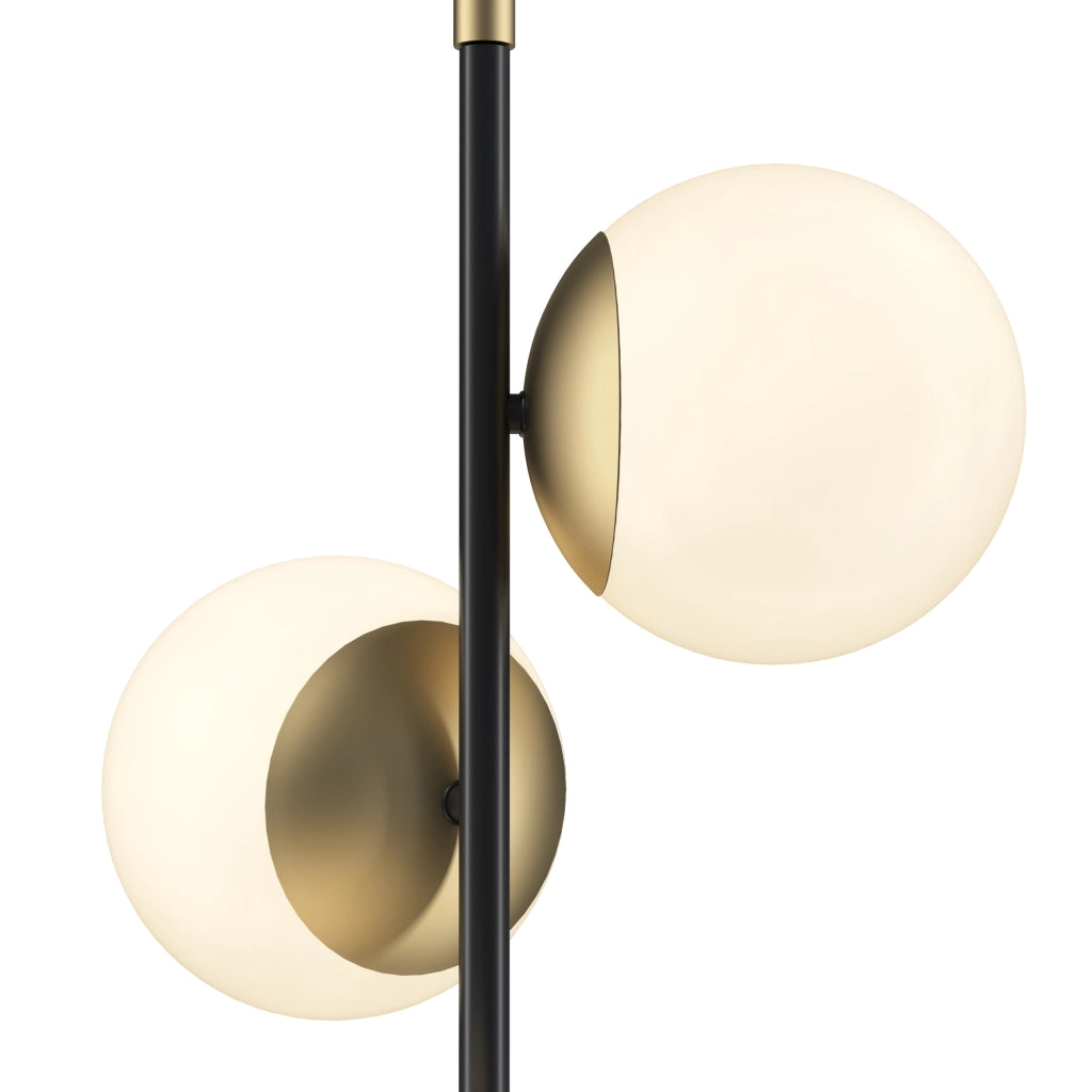 Lampada da terra Nostalgia Maytoni 3 luci sfere bianche