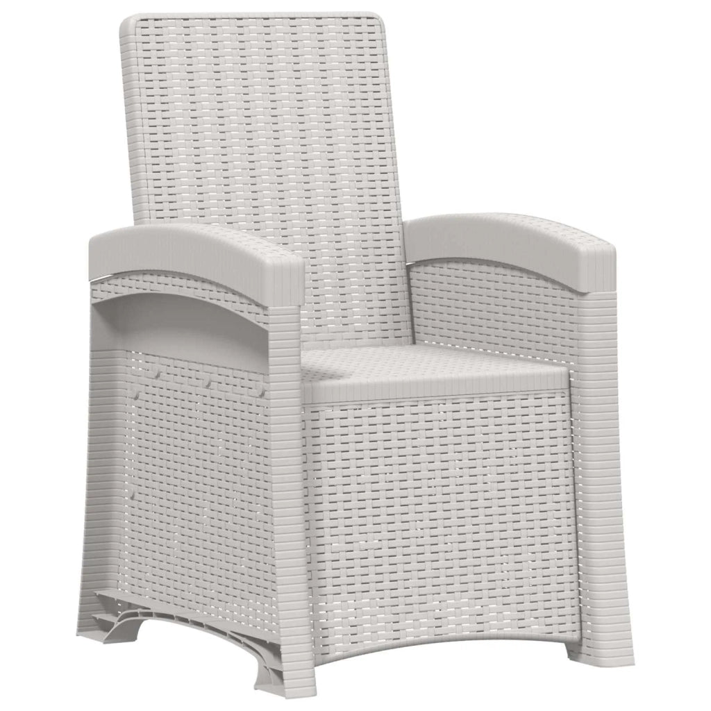 Sedia da giardino reclinabile effetto rattan 2 pcs 8012027