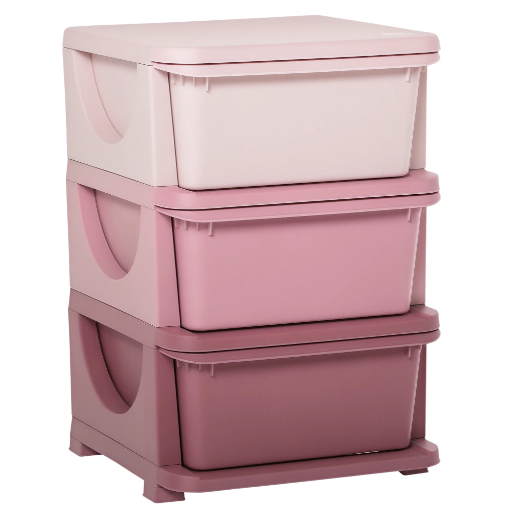 Cassettiera 6 Cassetti per Bambini ¨C Minimal ¨C Rosa 37x37x56.5 cm
