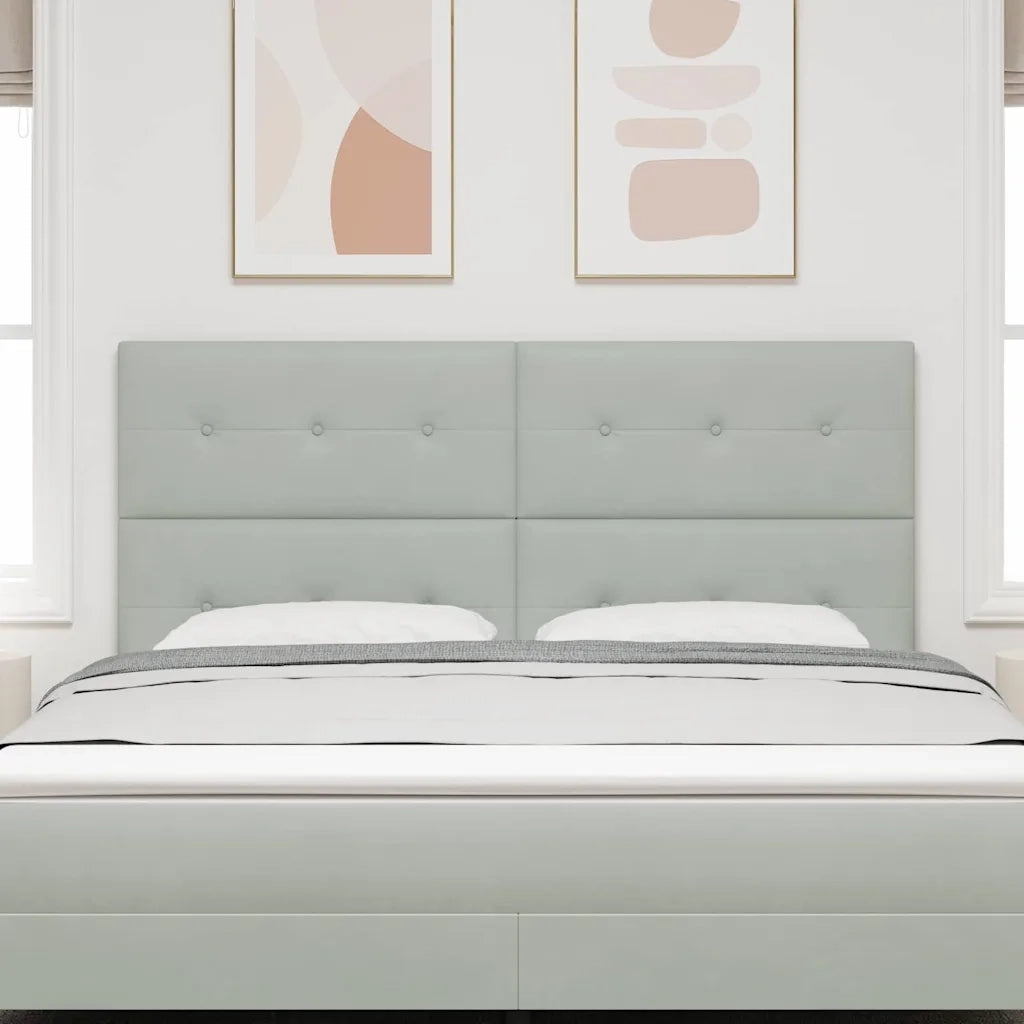 Testiera | Testata Grigio chiaro 180 cm Velluto