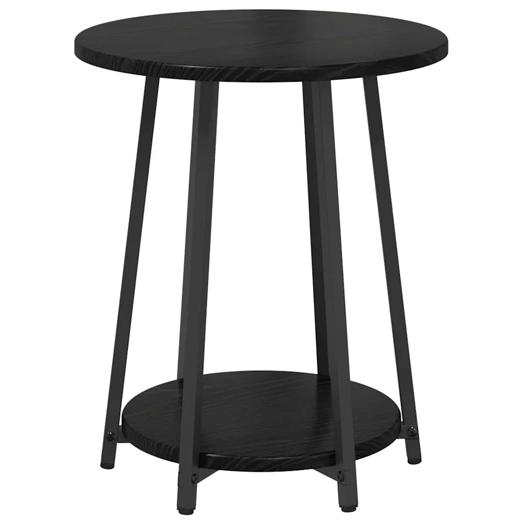 Set tavolini con lo scaffale 2 pz | Tavolo laterale Rovere Nero