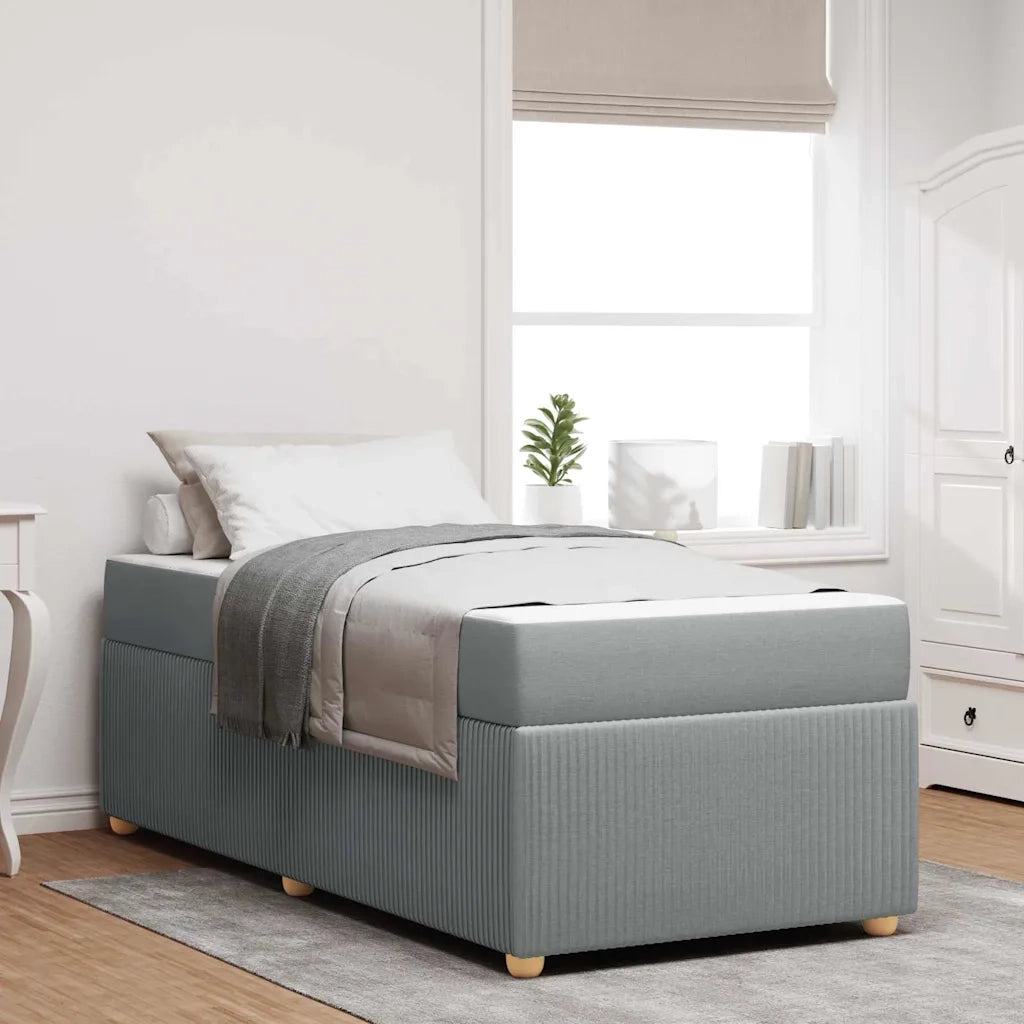 Struttura del letto-Giroletto Grigio chiaro 90 x 200 cm Tessuto 768442