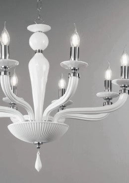 APPLIQUE VILLA 2 LUCI BIANCO E CROMO ATTACCO E14