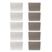 SET 5 SCARPIERE BIANCHE + 5 SCARPIERE TORTORA 51 X 17 X H39 CM