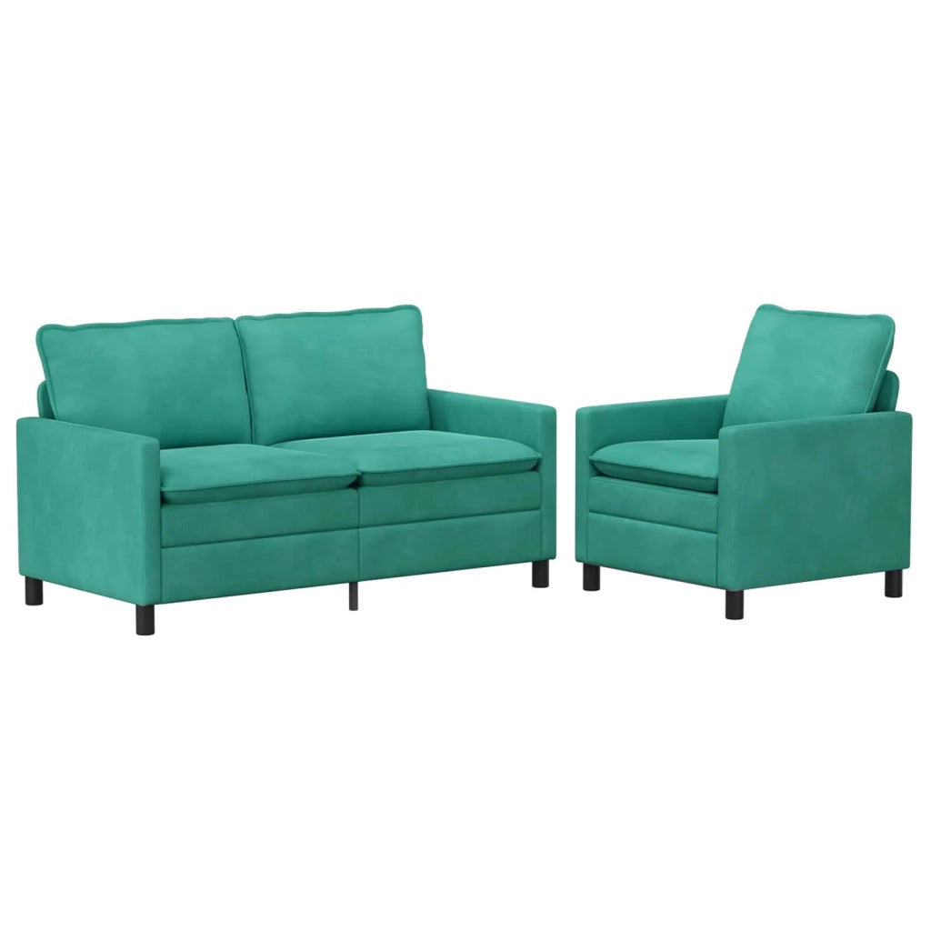 Set di divani 2 pcs Turchese Velluto 3417076