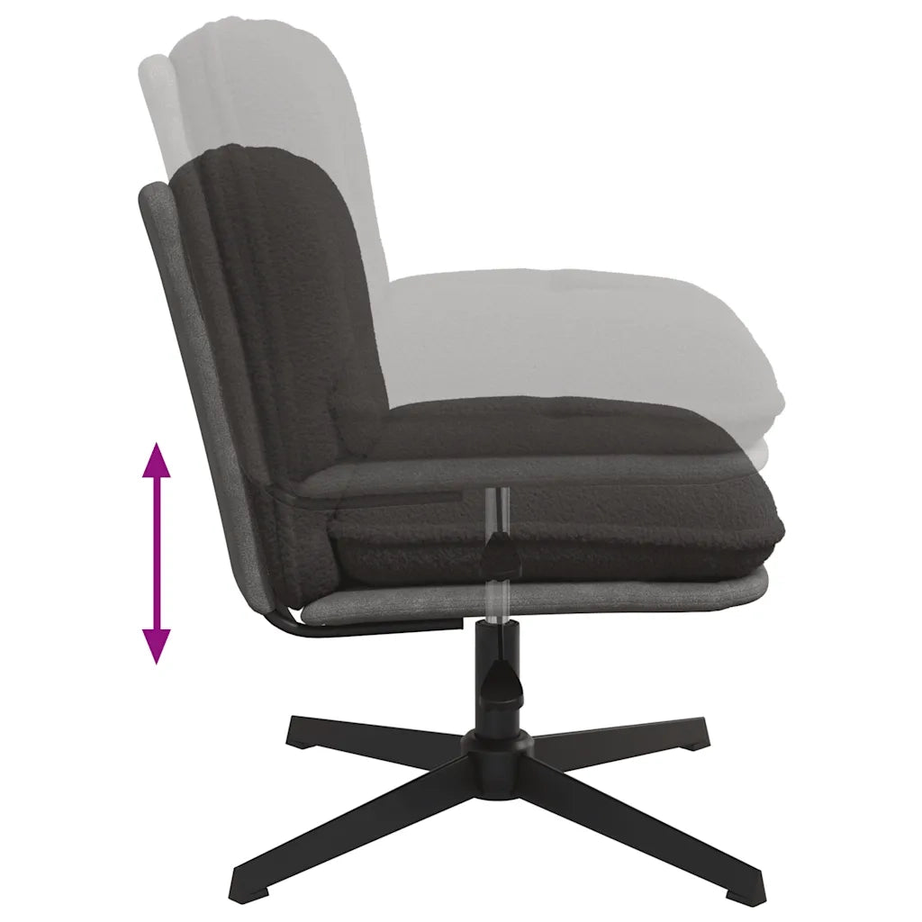 Sedia da Ufficio Girevole Riccio Grigio Scuro Effetto Lana 4105386