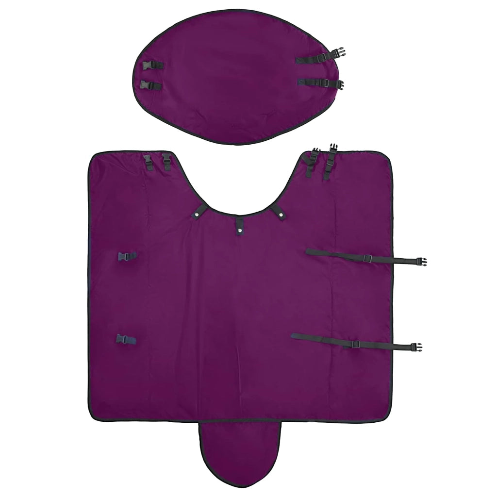 Coperta per Cavalli Verde Scuro e Nero 165 cm Poliestere 42013166
