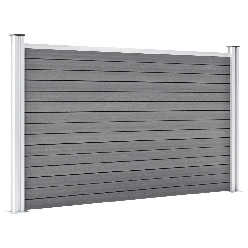 Recinzione da Giardino in WPC 353x106 cm Grigia 3053247