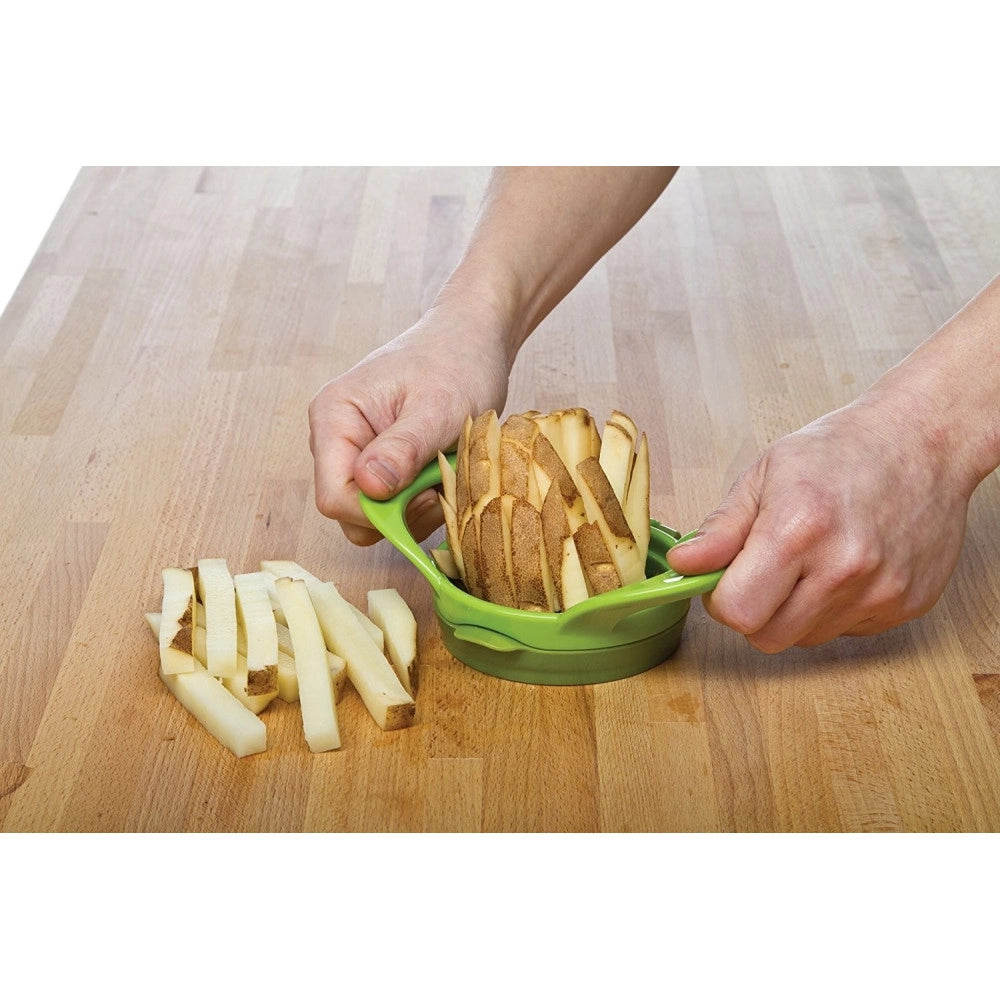 Trade Shop - Trita Sminuzza Aglio Frutta E Verdura Garlic Chopper Slice Dice Con Lame Acciaio -