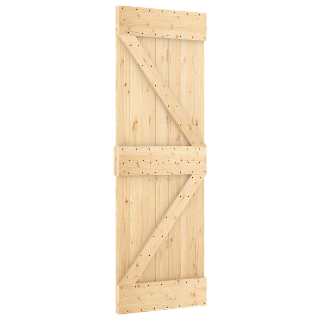 Porta scorrevole Naturale e Bianco 70 x 210 cm 3444945